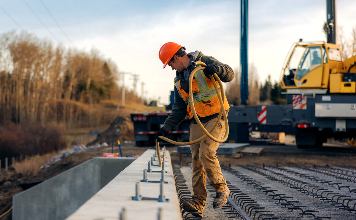 Bridge construction crew